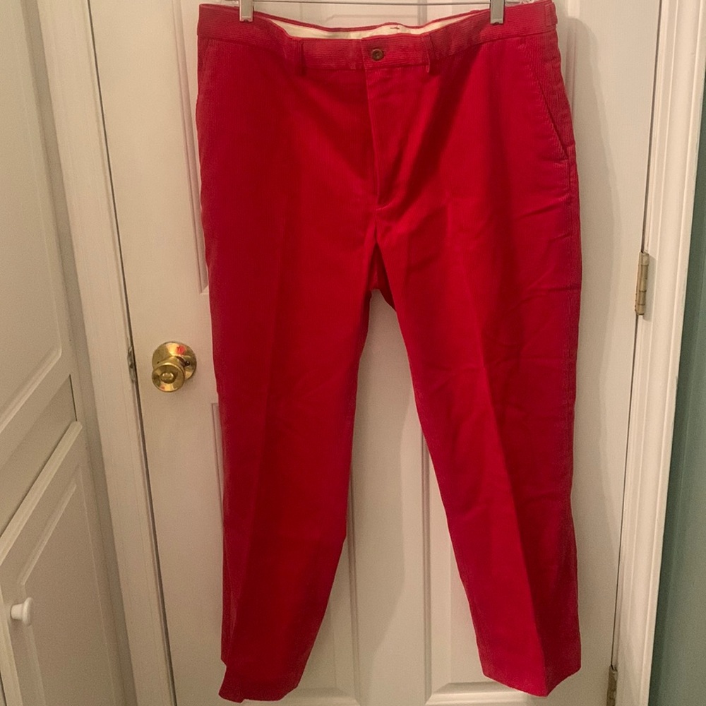 Mens Polo Red Corduroy Pants Size 38